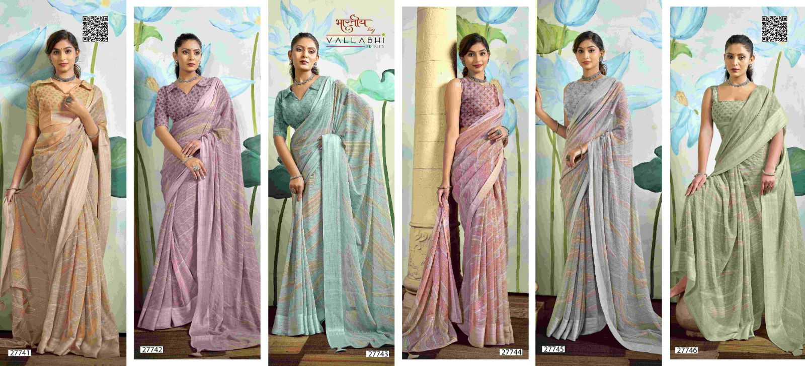Anvika Vol 4 By Vallabhi Printed Georgette Sarees Wholesale Shop In Surat